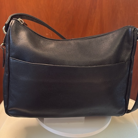 Rolf’s Shoulder bag genuine leather black front & back exterior pockets - Picture 15 of 17